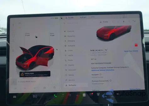 2026 Tesla Model Y Long Range Dual Motor All-Wheel Drive/Long Range Launch Series from USA, damaged, VIN 7SAYGDEE2TF334260